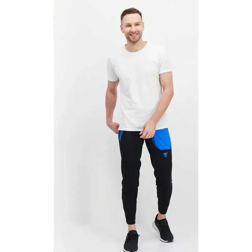 Adidas Men’s Sportswear Fit Training Pants Black & Blue sz S NWOT